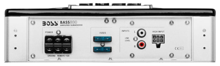 BOSS BASS800 8" 800W Low Profile Amplified Subwoofer Sub + 8 Ga Amp Kit Image 9