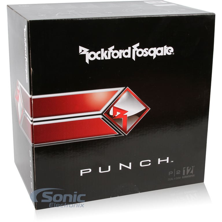 2) ROCKFORD FOSGATE P2D4-12 12" 1600W Car Subwoofers Sub + Dual Vented Sub Box Image 8
