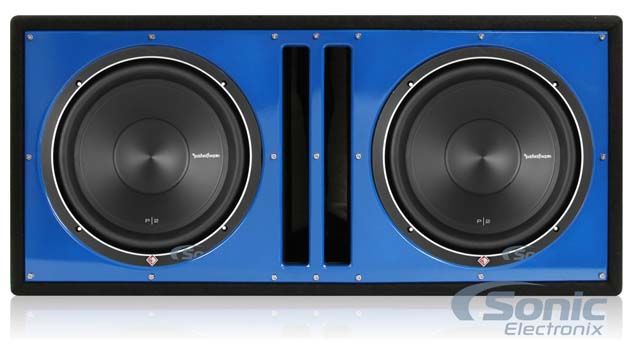 2) ROCKFORD FOSGATE P2D4-12 12" 1600W Car Subwoofers Sub + Dual Vented Sub Box Image 1