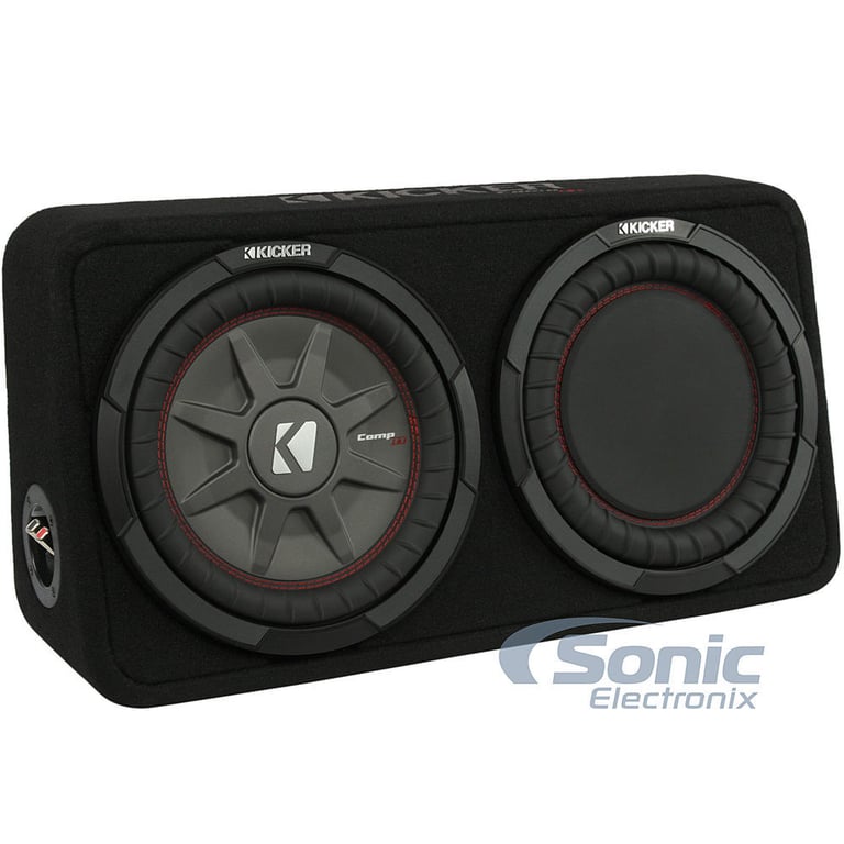 Kicker 43TCWRT104 10" Shallow Car Subwoofer In Slim Sub Box+Amplifier+Amp Kit Image 28