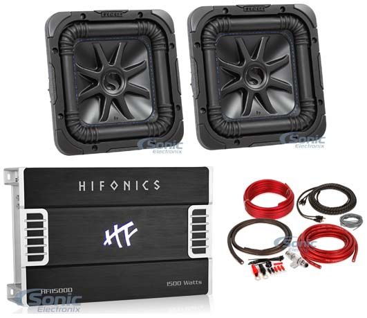 (2) Kicker Solo-Baric L7S82 (44L7S82) + Amplifier & Amp Kit Image 1