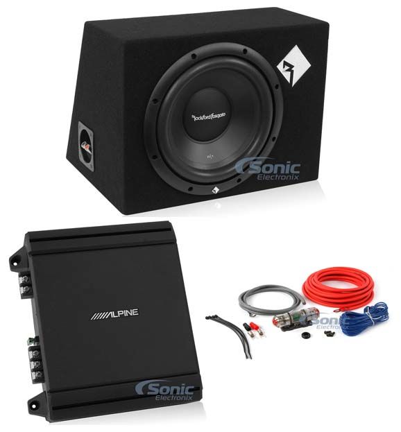 Rockford Fosgate Prime R1-1X10 400W + Amplifier & Amp Kit Image 1