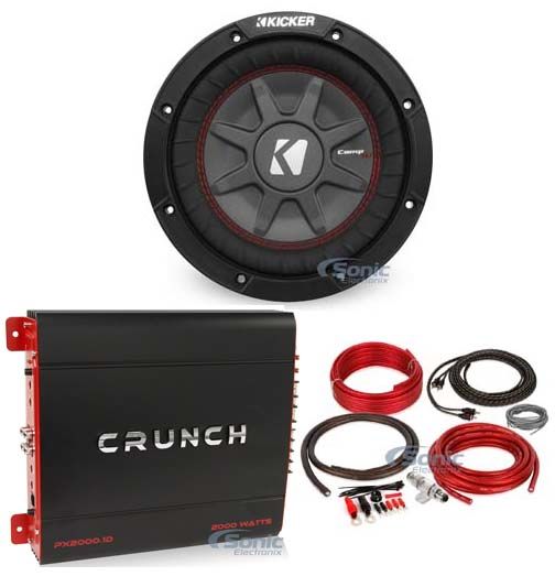 Kicker CompRT CWRT82 (43CWRT82) + Amplifier & Amp Kit Image 1