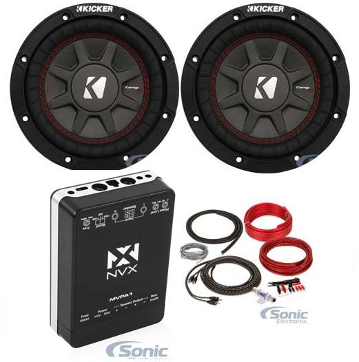 (2) Kicker CompRT CWRT671 (43CWRT671) + Amplifier &  Amp Kit Image 1
