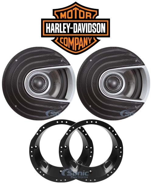 1998-2013 Harley Davidson FLHT FLHTC Polk Audio Factory Speaker Replacement Kit Image 1