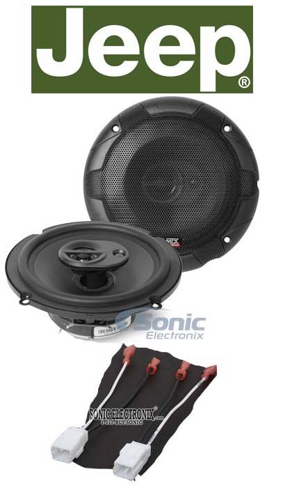 MTX 6.5" 600w Front Factory Speaker Replacement Kit For 2007-2017 Jeep Wrangler Image 1