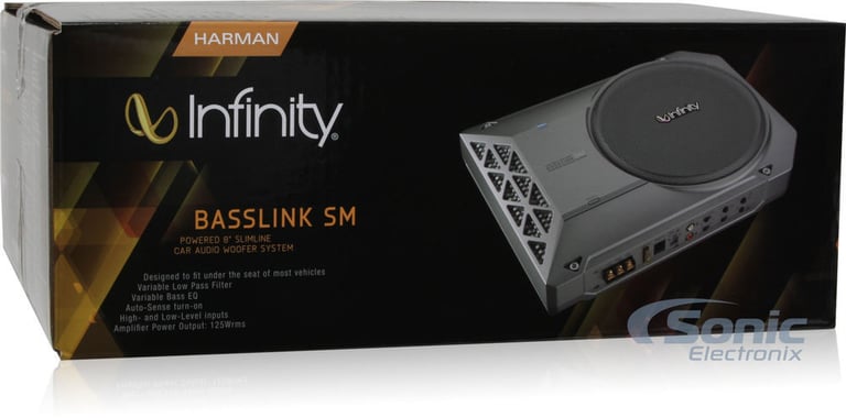Infinity Kappa BASSLINK SM 8"  Powered Underseat Car/Truck Subwoofer + Amp Kit Image 19