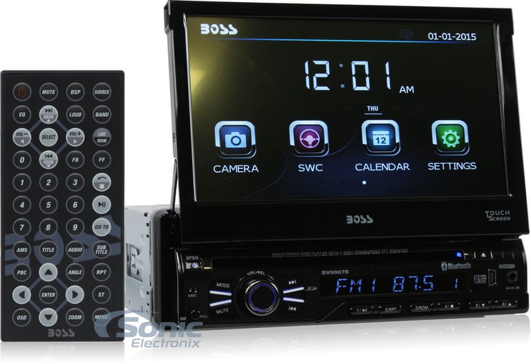 Boss BV9967B 7&rdquo; In-Dash Car DVD CD Receiver with Bluetooth+License Plate Camera Image 2