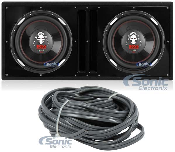 (2) Boss Audio P126DVC Subwoofers + Vented Sub Enclosure Image 1