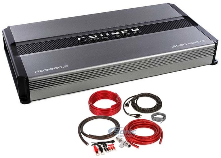 Crunch PD3000.2 3000w 2-Channel Pro Power Car Audio Amplifier Class AB+Amp Kit Image 1