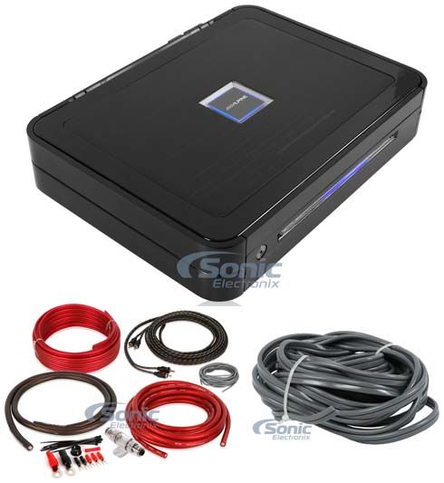 Alpine PDX-V9 900 Watt RMS Car Audio Class D Amplifier+ Premium Amp Kit Image 1