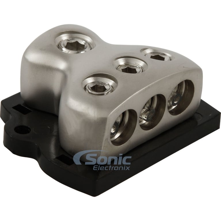 4) ROCKFORD FOSGATE RFD4 0/1/4-Gauge Ga Car Audio Distribution Blocks 1-In 3-Out Image 3