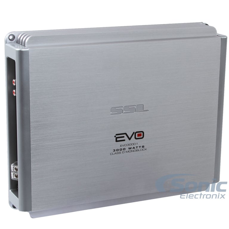 SSL EVO3000.1 3000 Watt Class D 1-Ohm Mono Car Audio Amplifier+Amp Kit+Remote Image 8