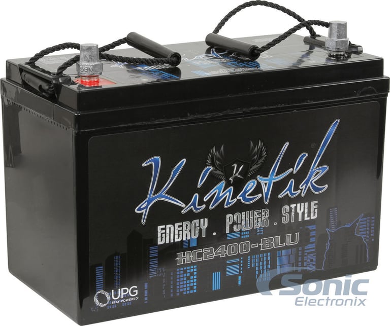 (2) New Kinetik HC2400-BLU Car Power Cell/Batteries High Current KHC2400 Image 3