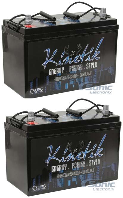(2) New Kinetik HC2400-BLU Car Power Cell/Batteries High Current KHC2400 Image 1