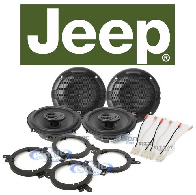 MTX 6.5" Rear Door Speaker Replacement Kit For 1996-1998 Jeep Grand Cherokee Image 1