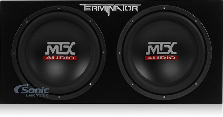 MTX Terminator TNE212D 1200w Dual 12&rdquo; Subwoofers+Sealed Box+Mono Amp+Amp Kit Image 3