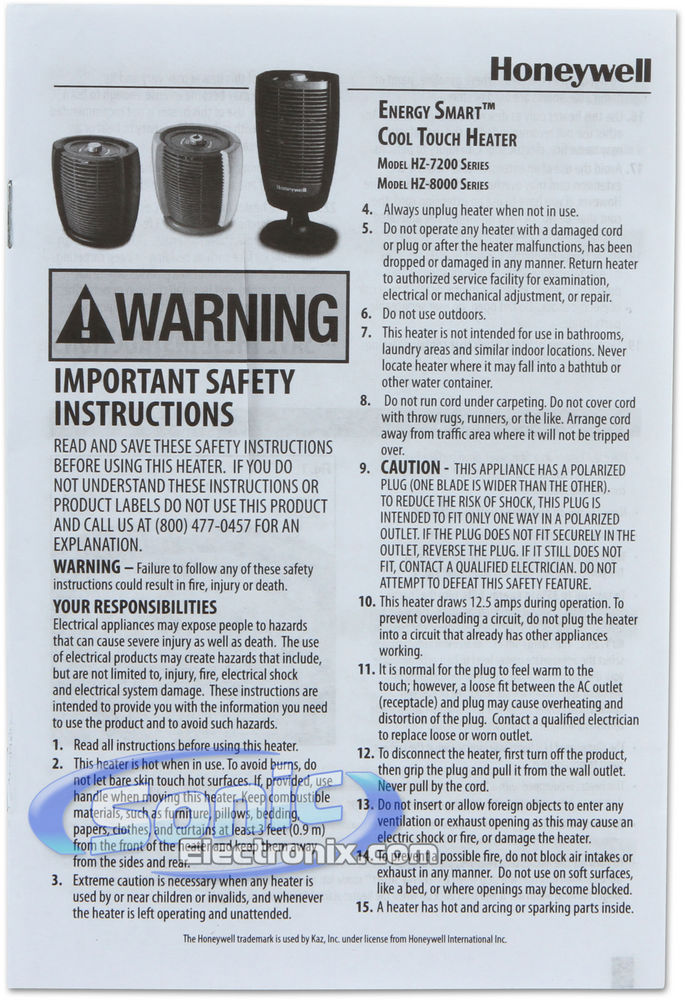 Honeywell HZ-7204 Image 4