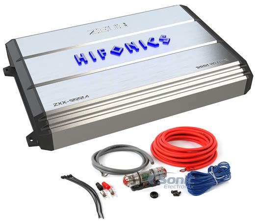 Hifonics ZXX-1000.4 1000W 4 Channel Class A/B Bridgeable Amplifier w/ Amp Kit Image 1