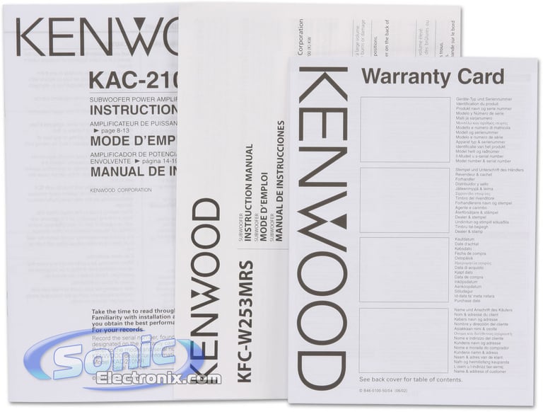 Kenwood Marine P-WD253MRS (KFC-W253MRS + KAC-210MR) Image 12