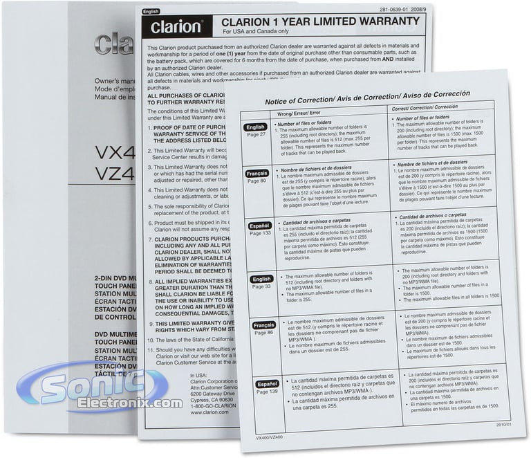 Clarion VZ400 Image 8