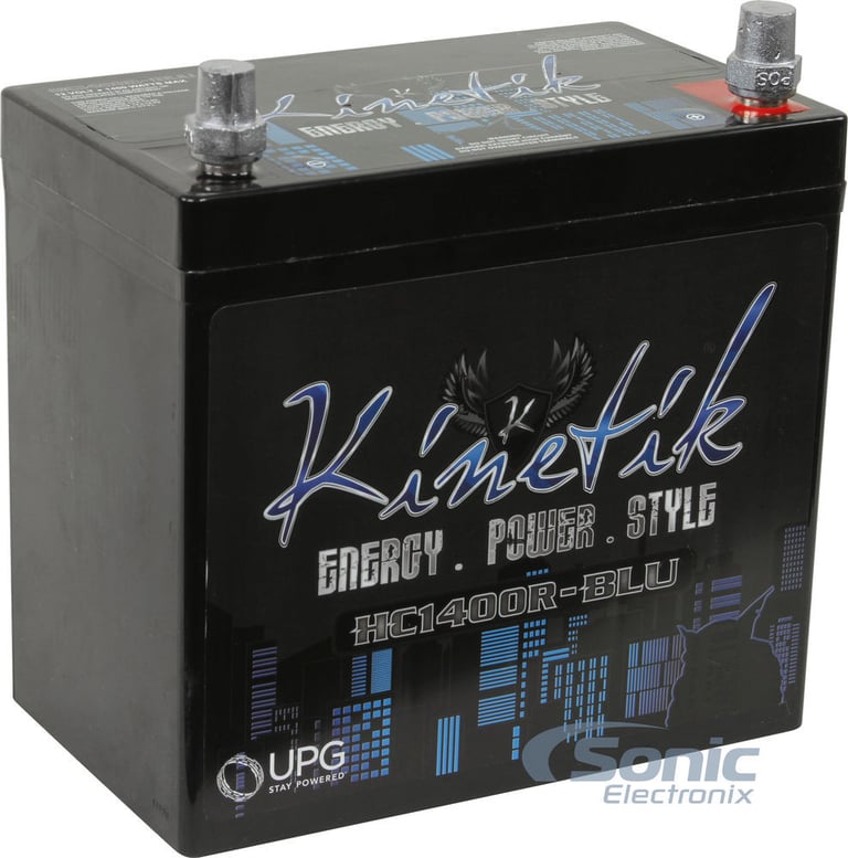 (2) New Kinetik HC1400R-BLU Car Power Cell/Batteries High Current KHC1400 Image 2