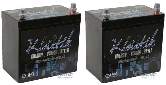 (2) New Kinetik HC1400R-BLU Car Power Cell/Batteries High Current KHC1400 Image 1