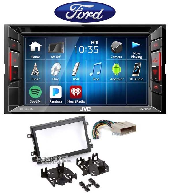 JVC DVD/CD Player Monitor w/Bluetooth/USB/iPhone/Android For 05-06 Ford Mustang Image 1