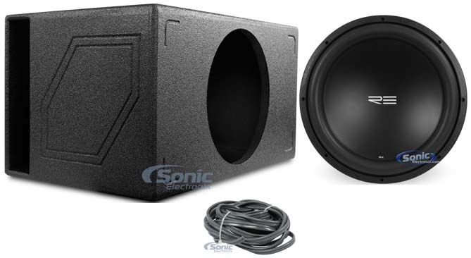 RE Audio SXX15D2 V2 SXXV2 15" 1200w RMS Car Subwoofer+Vented Sub Box Enclosure Image 1