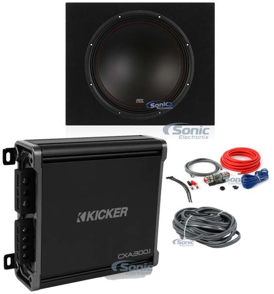 MTX 3512-02 12" 500w Subwoofer+Free Sealed Enclosure+Kicker Amplifier+Amp Kit Image 1