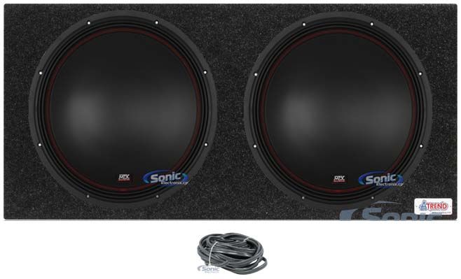 MTX 5515-22 15" 800 Watt DVC 2-ohm Car Audio Subwoofer+Sealed Sub Box Enclosure Image 1