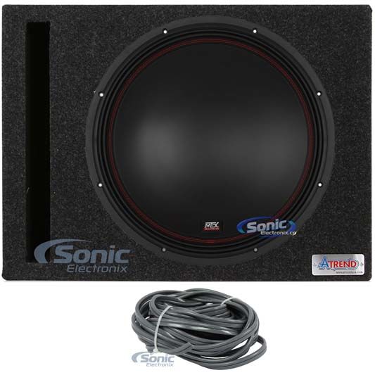 MTX 5515-44 15" 800 Watt DVC 4-ohm Car Audio Subwoofer+Vented Sub Box Enclosure Image 1