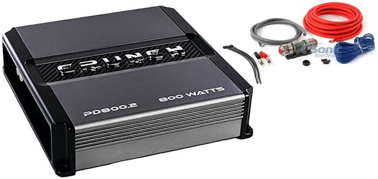 Crunch PD800.2 800w 2-Channel Amplifier Car Audio Power Drive Class AB+Amp Kit Image 1