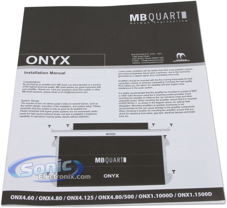 MB Quart ONX1.1000D (Factory Refurbished) Image 7