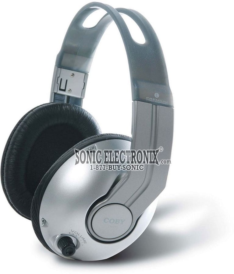 Coby CV320 Professional Studio Monitor Reference Headphones (Silver) Image 1