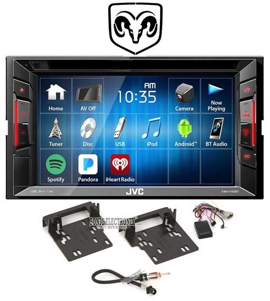 JVC DVD/CD Player Monitor w/Bluetooth/USB/iPhone/Android For 08-09 Dodge Durango Image 1
