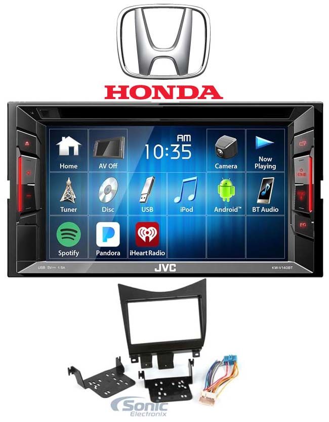 6.2" JVC 2-Din DVD Player w/Bluetooth/USB/iPhone/Android For 03-07 Honda Accord Image 1