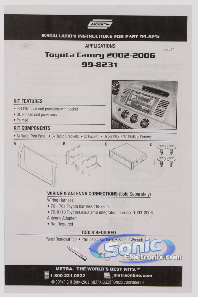 JVC DVD/CD Player Monitor w/Bluetooth/USB/iPhone/Android For 02-06 Toyota Camry Image 7