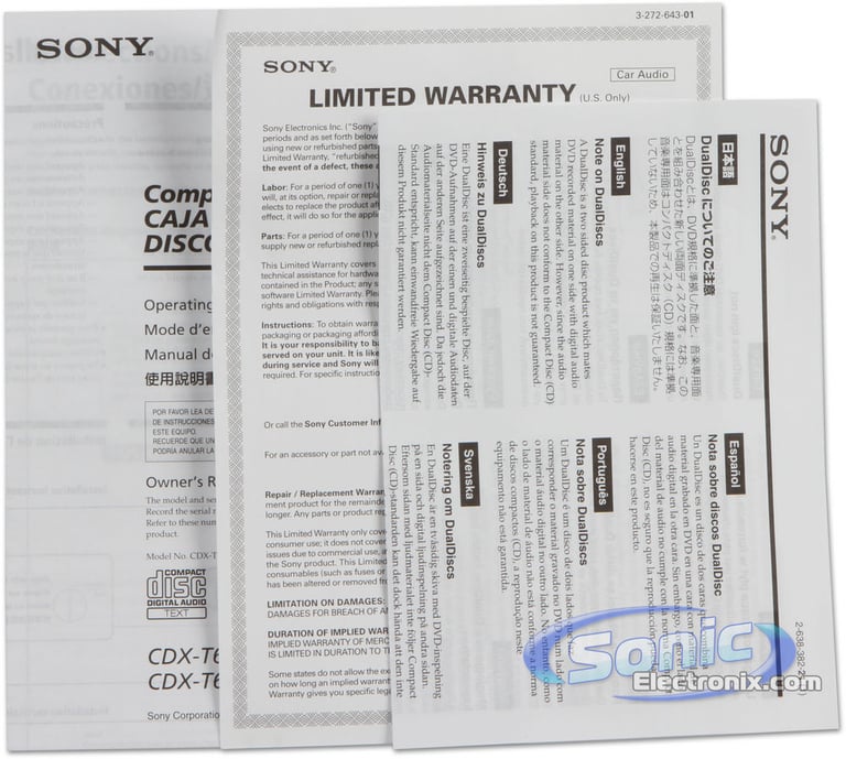 Sony CDX-T69 Image 8