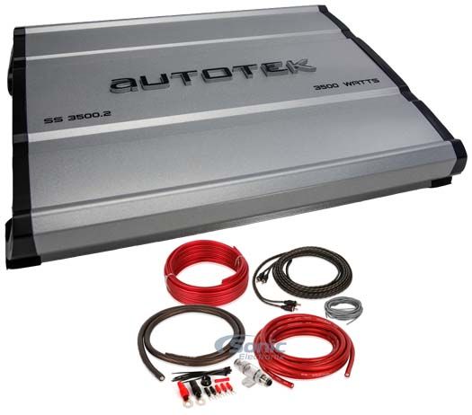 Autotek SS3500.2 Car Amplifier with Amplifier Kit Image 1