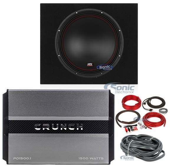 MTX 5512-22 12" 800w Subwoofer+Free Sealed Enclosure+Mono Amplifier+Amp Kit Image 1