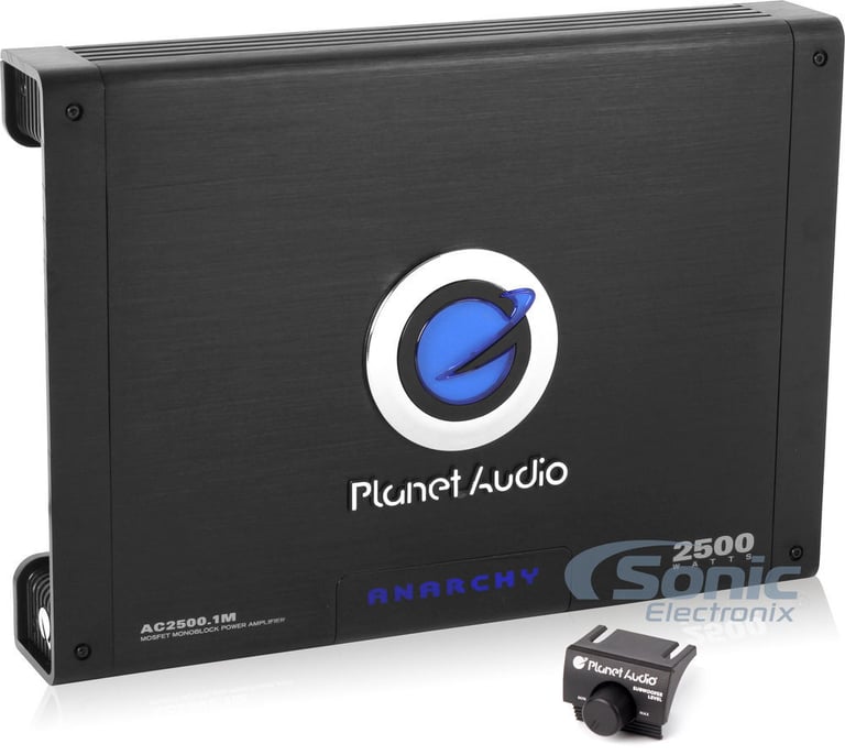 Planet Audio AC2500.1M 2500W 2 Ohm Class A/B Mono Car Amplifier+Amp Kit+Remote Image 2