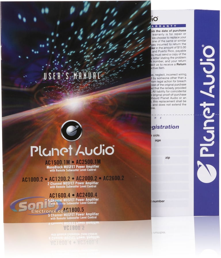 Planet Audio AC2500.1M 2500W 2 Ohm Class A/B Mono Car Amplifier+Amp Kit+Remote Image 6