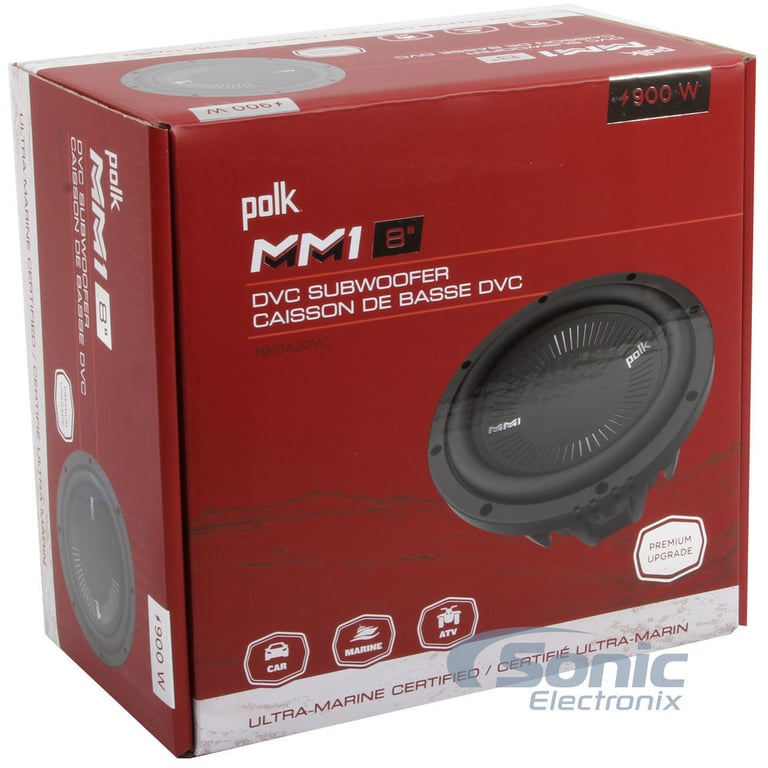 (2) Polk Audio MM842DVC 8&rdquo; 1800 Watt Car Subwoofers Subs+Mono Amplifier Image 9