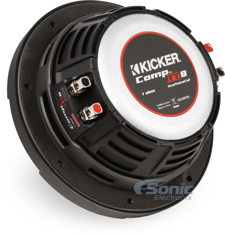 Kicker 43CWRT81 COMPRT8 8" 600w Shallow Slim Car Subwoofer Sub+7-Band Equalizer Image 18