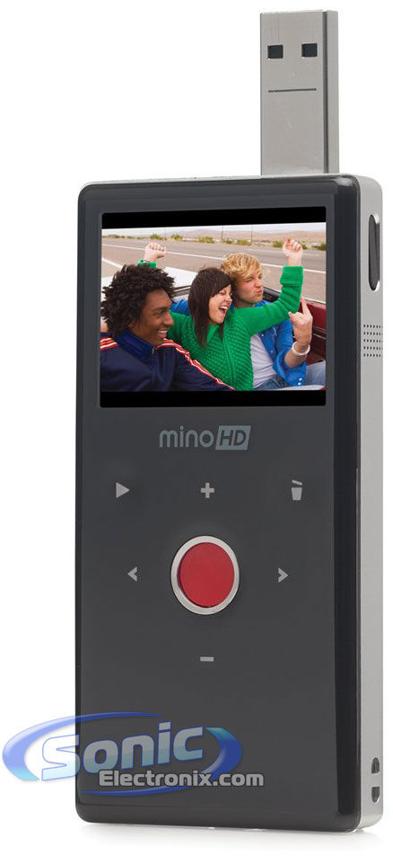 Flip MinoHD Camcorder 2nd Generation, 120 Minutes (Brushed Metal) Image 2