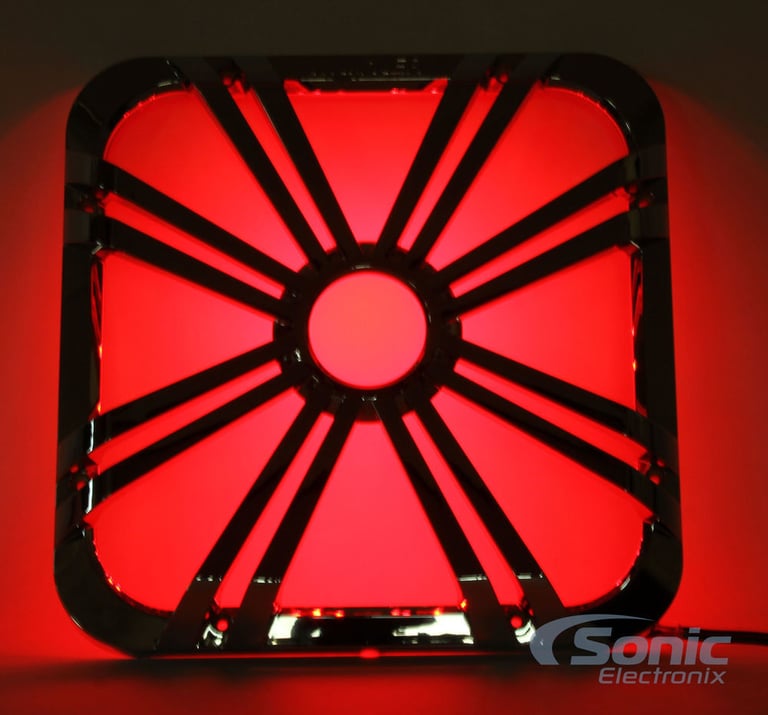 Kicker 11L712GLCR 12" Chrome Grille w/LED 4 Solo Baric 11S12L7 Subwoofer+Earbuds Image 28