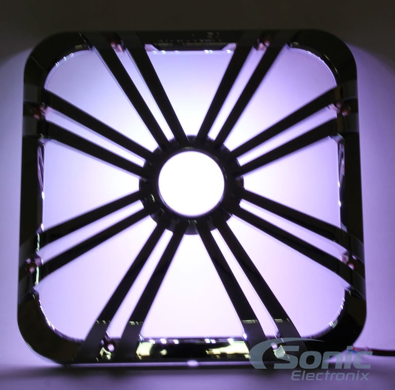 Kicker 11L712GLCR 12" Chrome Grille w/LED 4 Solo Baric 11S12L7 Subwoofer+Earbuds Image 35