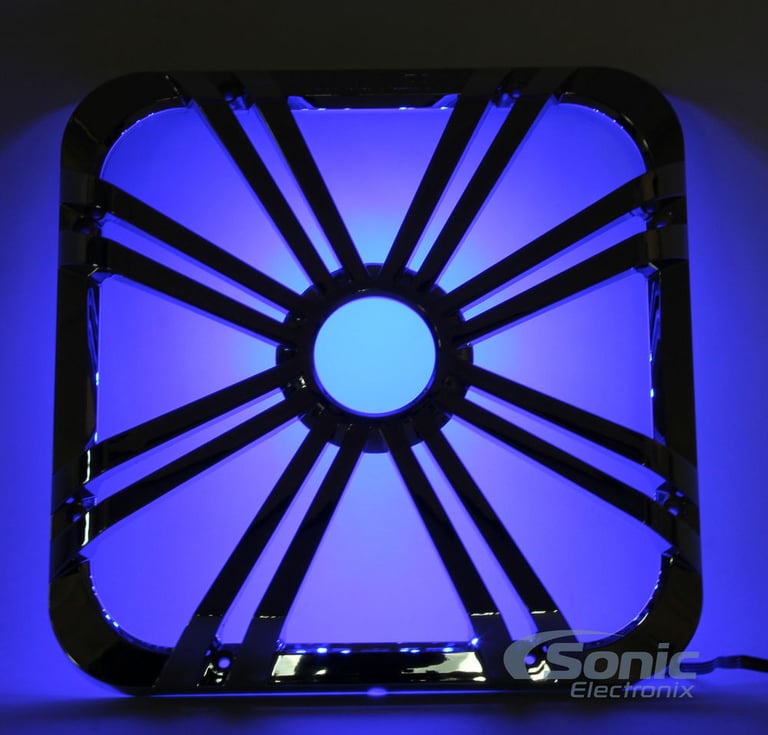 Kicker 11L712GLCR 12" Chrome Grille w/LED 4 Solo Baric 11S12L7 Subwoofer+Earbuds Image 31