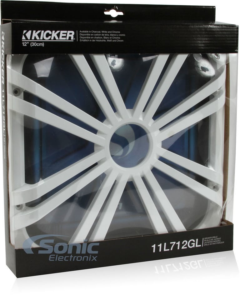 2) Kicker 11L712GLW 12" White Grilles w/LEDs For SoloBaric 11S12L7 Subwoofers Image 21